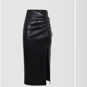 Micas pleather skirt
